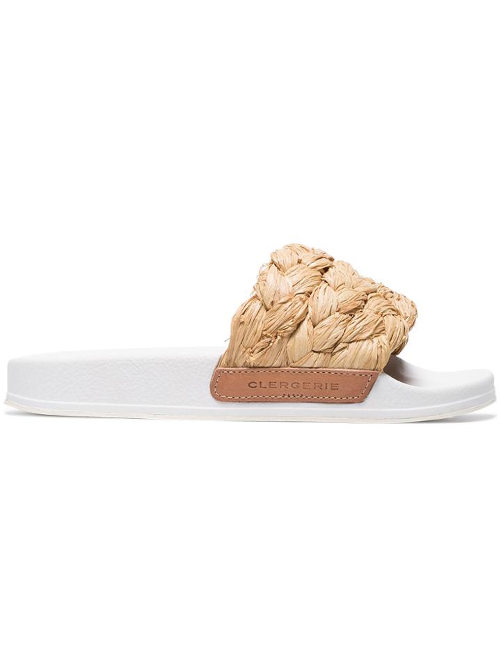 Robert Clergerie Walter Braided Raffia Sandals - White