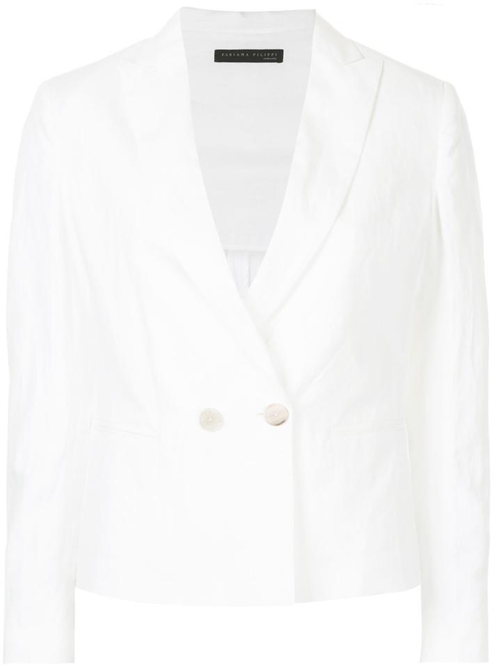 Fabiana Filippi Double Breasted Blazer - White