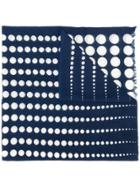 Altea Polka Dot Print Fine Knit Scarf - Blue