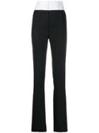 Mugler High Waisted Corset Trousers - Black