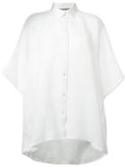 Dusan Oversized Shortsleeved Shirt, Women's, Size: M, White, Linen/flax/viscose