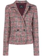 Ps By Paul Smith Double-breasted Tweed Jacket - Red