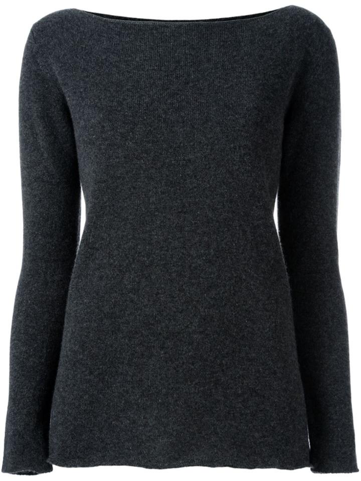 Fashion Clinic Timeless Round Neck Jumper - Grey