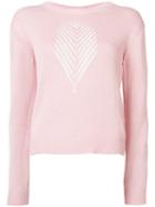 Julien David - Crew Neck Jumper - Women - Cotton - M, Pink/purple, Cotton