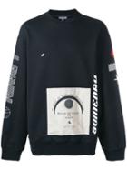 Lanvin Multi Logo-print Sweatshirt - Black