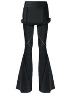 Andrea Bogosian Flared Trousers, Women's, Size: P, Black, Polyamide/spandex/elastane