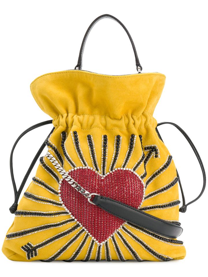 Les Petits Joueurs Heart Pouch - Yellow & Orange