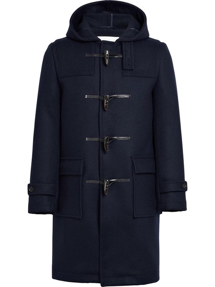 Mackintosh Dark Navy Wool Duffle Coat Gm-013 - Blue