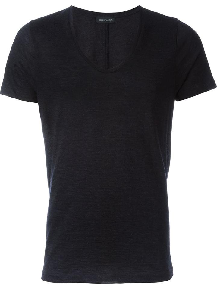 Exemplaire Scoop Neck Fitted T-shirt