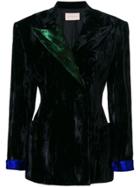 Christopher Kane Crushed Velvet Blazer - Black