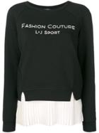Liu Jo Pleated Trim Sweatshirt - Black
