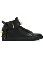 Buscemi Clasp Detail Lace-up Sneakers - Black