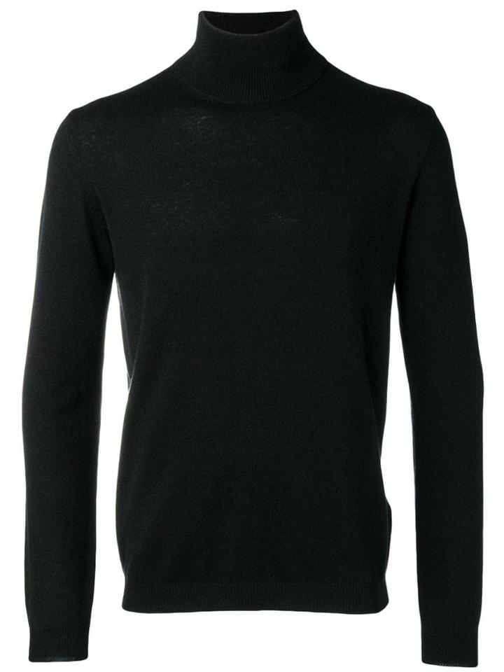 Roberto Collina Cashmere Roll Neck Jumper - Black