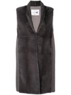 Manzoni 24 Long Fur Gilet - Grey