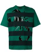 Diesel Black Gold Striped Scorpion Print T-shirt, Men's, Size: Large, Green, Cotton