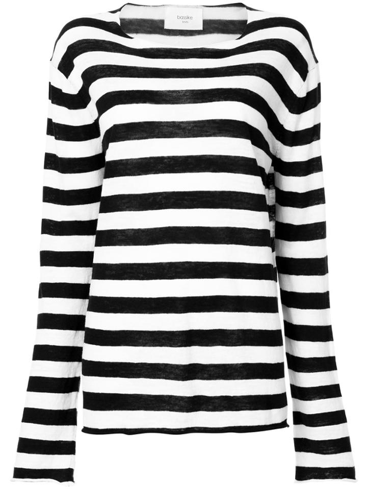 Bassike Striped Top - White
