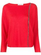 Fabiana Filippi Ribbed Detail Sweater - Red