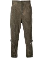 Lost & Found Rooms Cropped Washed Jeans - Brown