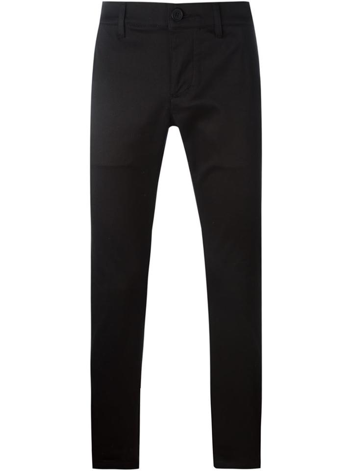 Saint Laurent Classic Chinos, Men's, Size: 31, Black, Cotton/spandex/elastane