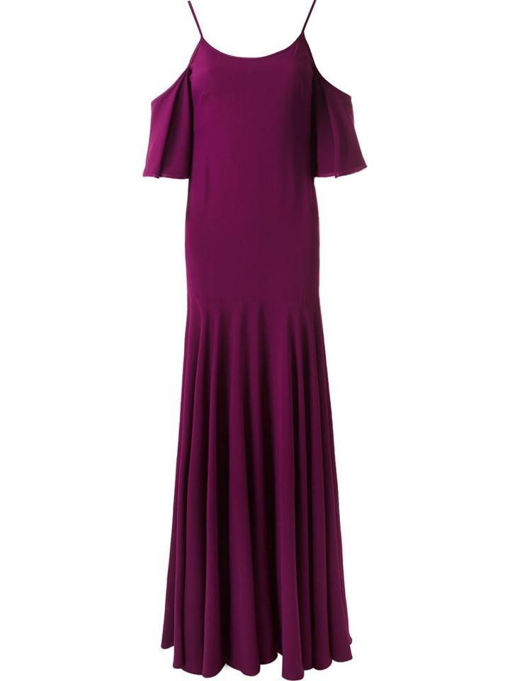 Reinaldo Lourenço Long Flared Dress, Women's, Size: 44, Pink/purple, Acetate/viscose