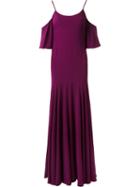 Reinaldo Lourenço Long Flared Dress, Women's, Size: 44, Pink/purple, Acetate/viscose