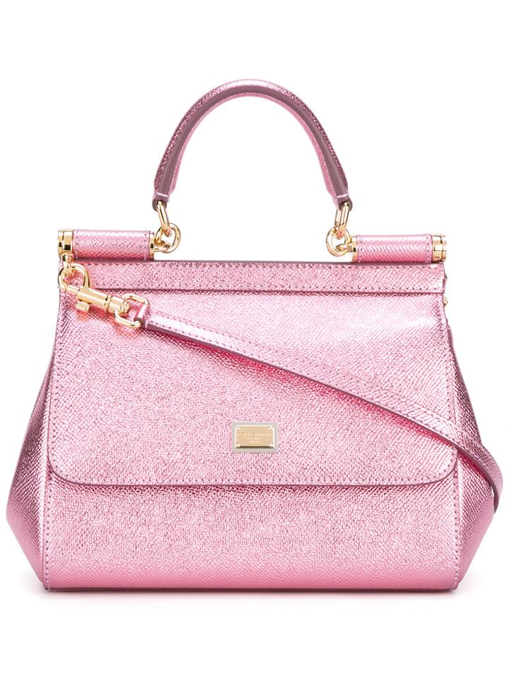 Dolce & Gabbana Mini Sicily Tote - Pink & Purple