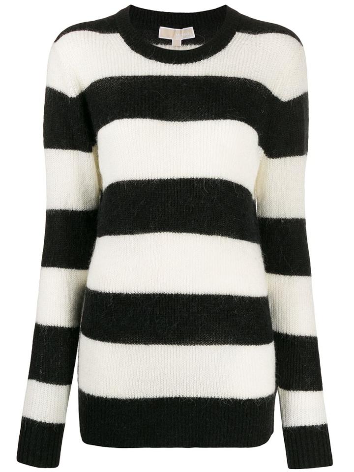 Michael Michael Kors Striped Intarsia Jumper - White