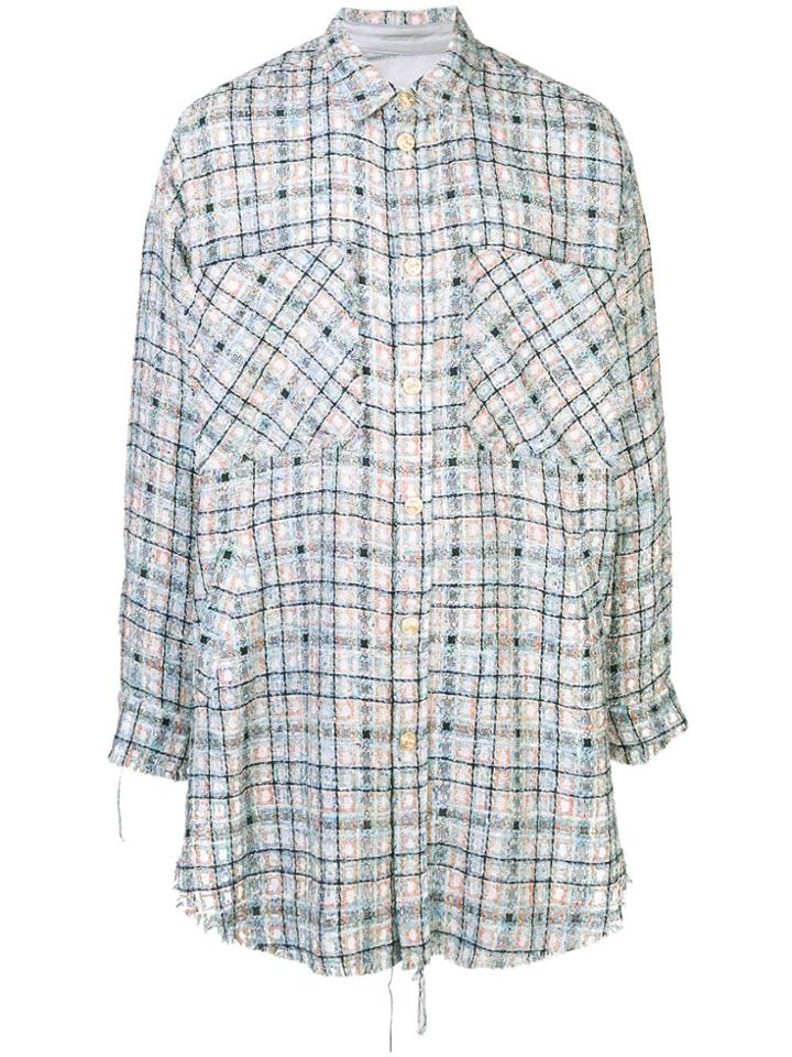 Faith Connexion Tweed Button Shirt - Multicolour