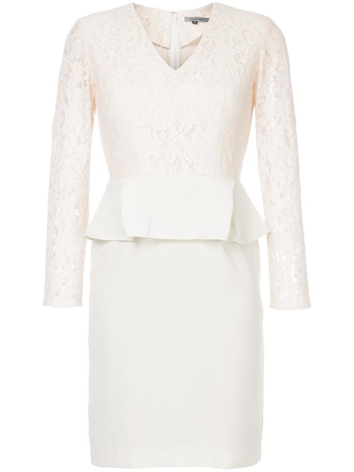 Han Ahn Soon Lace Peplum Dress - Nude & Neutrals