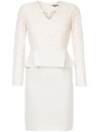 Han Ahn Soon Lace Peplum Dress - Nude & Neutrals