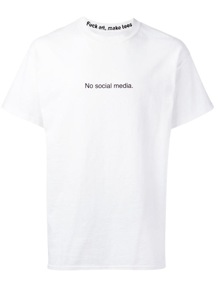 F.a.m.t. No Social Media T-shirt - White