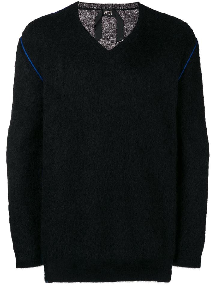No21 Furry Jumper - Black