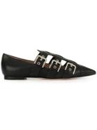 Red Valentino Buckle Strap Loafers - Black