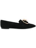 Stella Luna Pointed Toe Loafers - Black