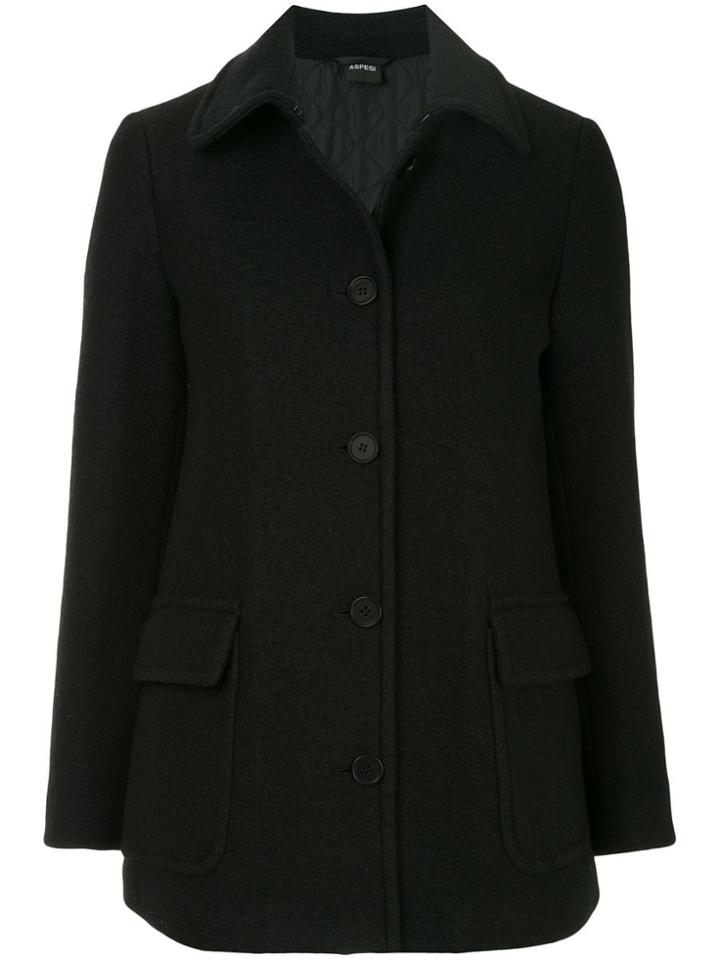 Aspesi Classic Pea Coat - Black