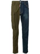 Dsquared2 Mixed Denim And Cargo Trousers - Blue