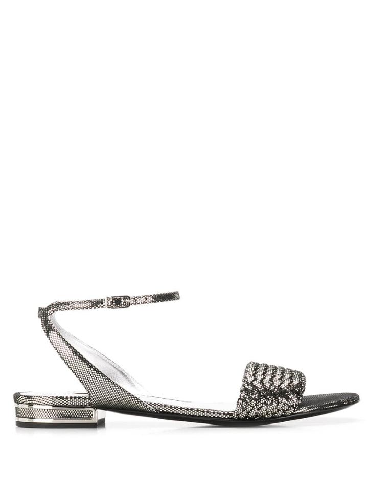Casadei Ankle Strap Sandals - Silver