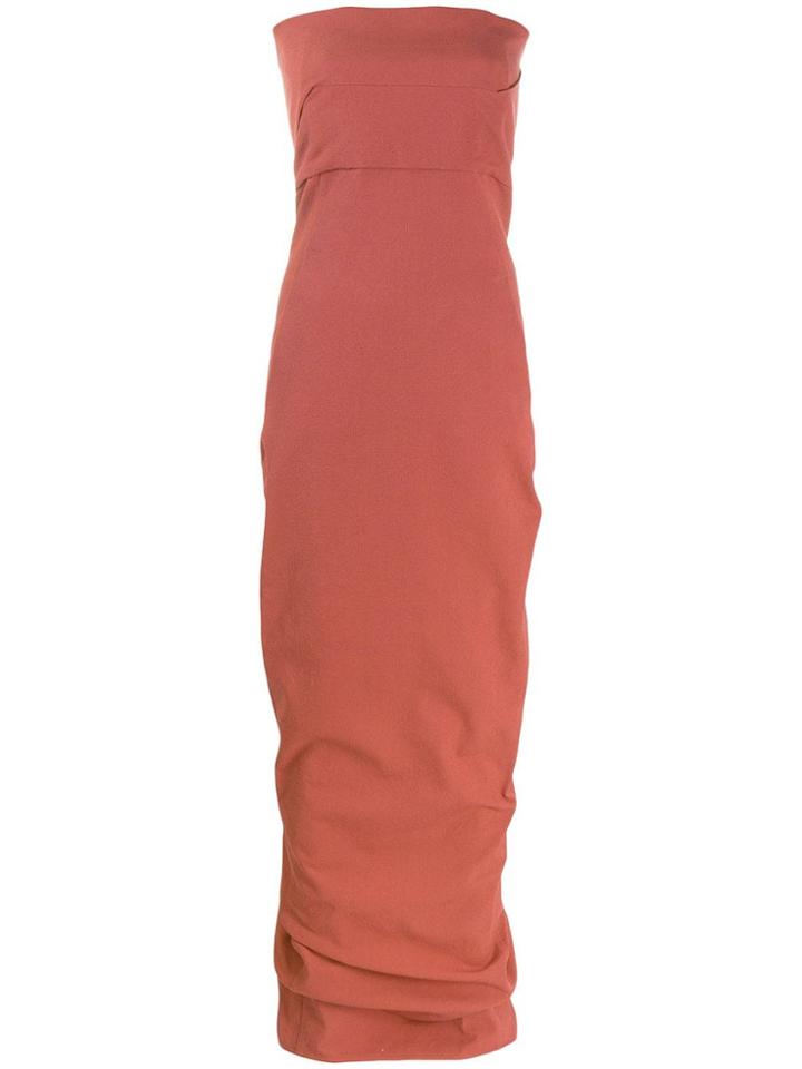 Rick Owens Strapless Gown - Orange