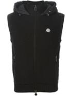 Moncler Knitted Front Gilet, Men's, Size: Medium, Black, Feather Down/acrylic/wool