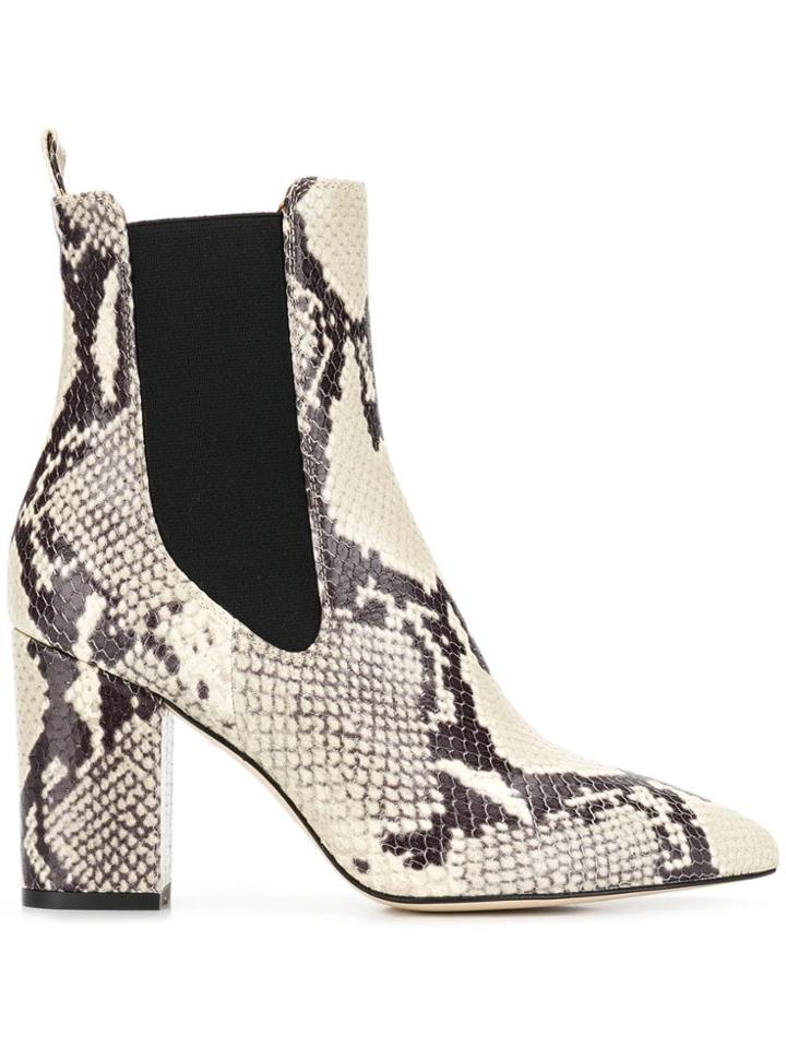Paris Texas Snakeskin-effect Boots - Black