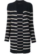 Jenni Kayne Striped Cardigan, Women's, Size: Medium, Blue, Spandex/elastane/wool/yak/polyimide
