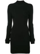 Off-white - Fitted Mini Knitted Dress - Women - Polyester/viscose - Xs, Women's, Black, Polyester/viscose