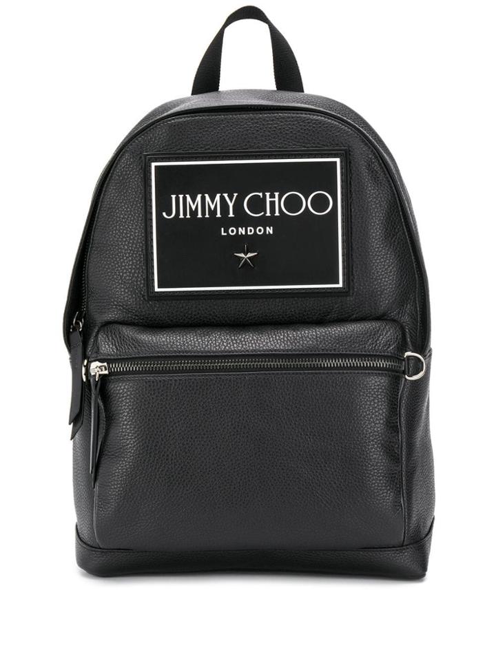 Jimmy Choo Patch Logo Backpack - Black