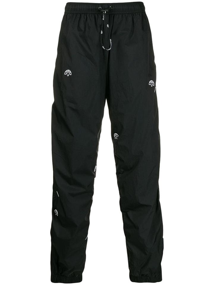 Adidas Originals By Alexander Wang Drop-crotch Track Trousers - Black