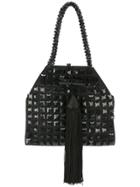 Giorgio Armani Vintage Bead Embellished Tassel Clutch - Black