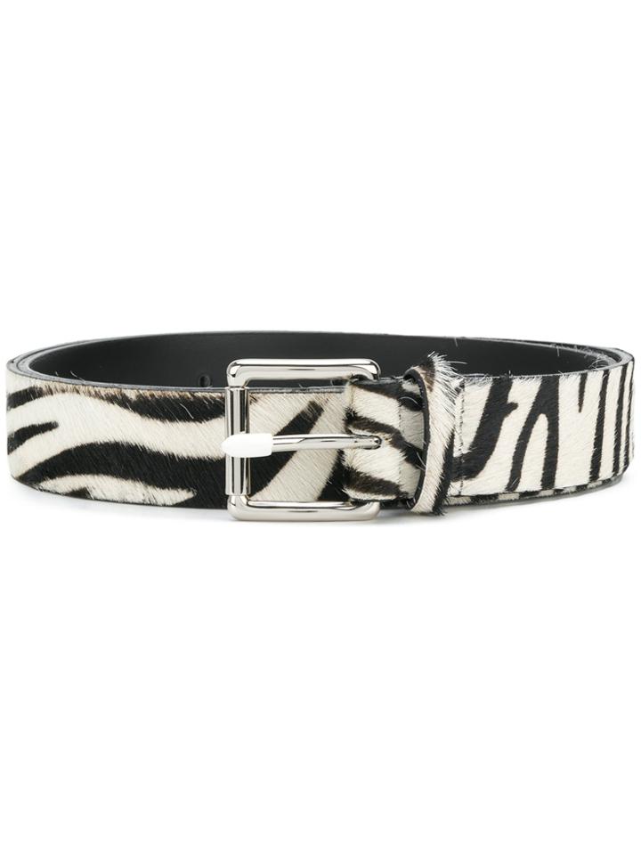 Très Bien Zebra Print Belt - Black