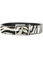 Très Bien Zebra Print Belt - Black