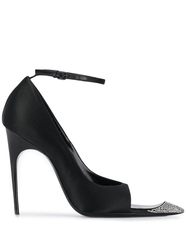 Saint Laurent Edwige Crystal Pumps - Black