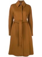 Alberta Ferretti Single Breasted Coat - Brown