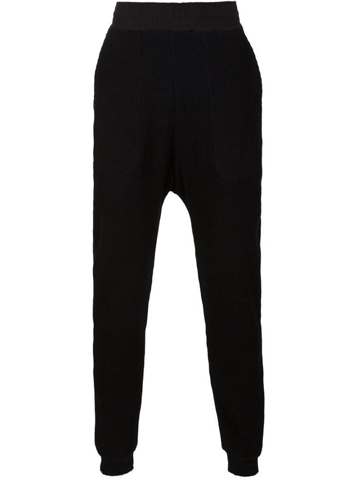 Silent Damir Doma Drop Crotch Trousers, Men's, Size: Small, Black, Cotton/acetate